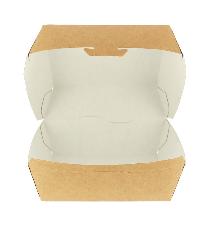 Kraft Hamburger bakjes XXL 14,5x14,5x8cm (400 stuks) Kraft Hamburger bakjes XXL 14,5x14,5x8cm (400 stuks)