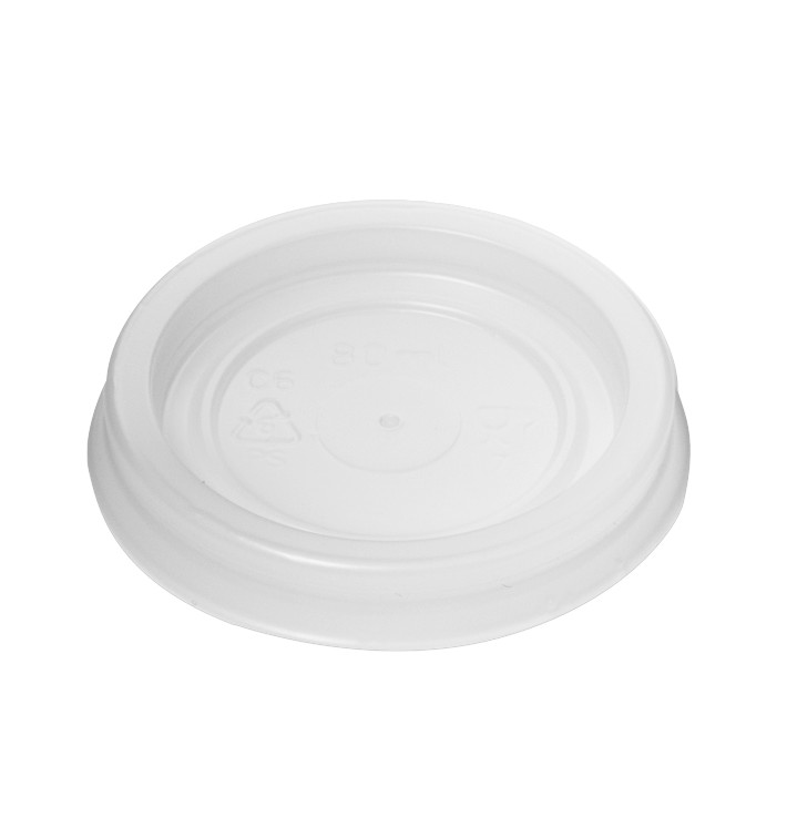 Plastic Deksel PS Ø5,7cm voor beker 80/100ml (2400 stuks) Plastic Deksel PS Ø5,7cm voor beker 80/100ml (2400 stuks)