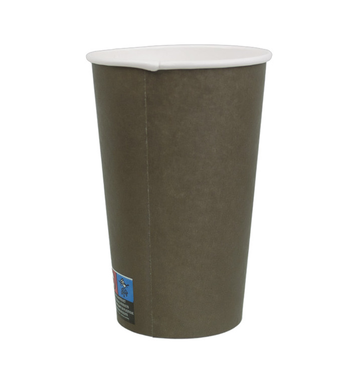 Papieren Beker Bruin 16Oz/480ml Ø9,0cm (50 Stuks) Papieren Beker Bruin 16Oz/480ml Ø9,0cm (50 Stuks)