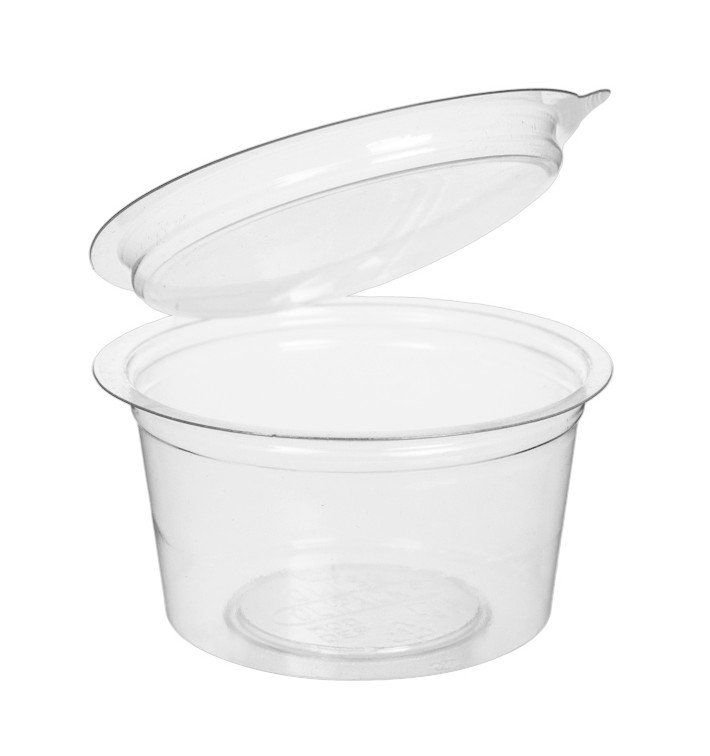 Plastic Container APET Rond vormig transparant 80ml (450 stuks) Plastic Container APET Rond vormig transparant 80ml (450 stuks)