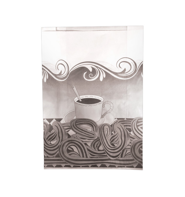 Papieren voedsel zak voor Churros Vetvrij 18+7x32cm (250 stuks) Papieren voedsel zak voor Churros Vetvrij 18+7x32cm (250 stuks)