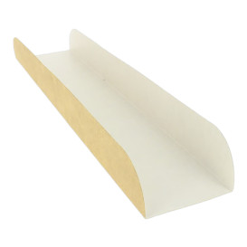 Papieren stokbrood dienblad kraft 30x6,1x3,2cm (100 stuks)