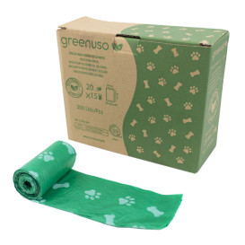 Plastic zak voor uitwerpselen van honden 100% bio 23x32cm (3.000 stuks)