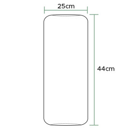 Wegwerp plastic Over omhulsel TST PP wit 25x44cm (50 stuks) 