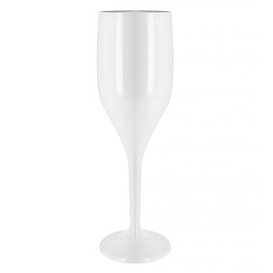 Herbruikbare plastic beker voor witte wijn wit SAN 150ml (1 stuk) 