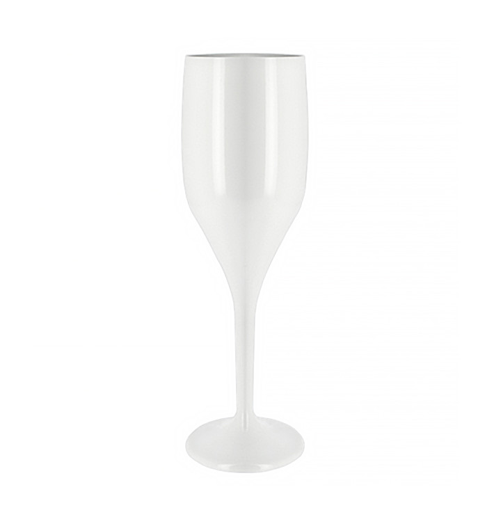 Herbruikbare plastic beker voor witte wijn wit SAN 150ml (1 stuk) Herbruikbare plastic beker voor witte wijn wit SAN 150ml (1 stuk)