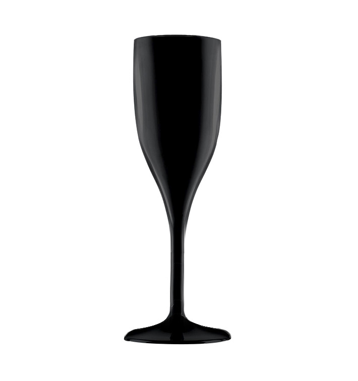 Herbruikbare plastic beker voor witte wijn zwart SAN 150ml (1 stuk) Herbruikbare plastic beker voor witte wijn zwart SAN 150ml (1 stuk)