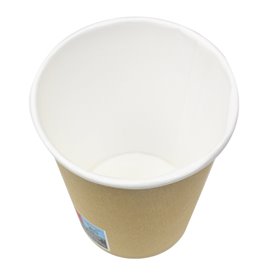 Papieren beker 9 Oz/280ml Kraft-Kraft Ø8,1cm (50 stuks) 