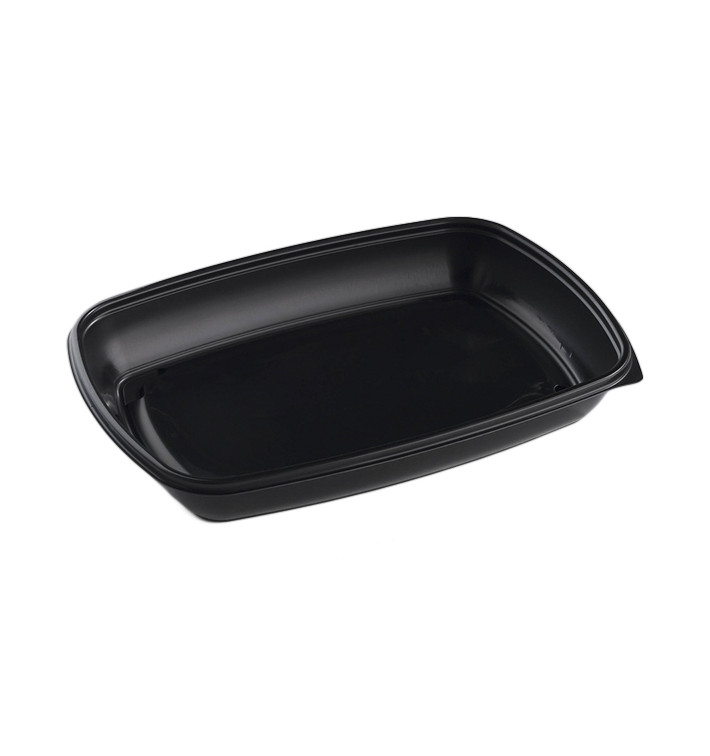 Plastic deli Container PP zwart 1350ml 28x20x4cm (150 stuks) Plastic deli Container PP zwart 1350ml 28x20x4cm (150 stuks)