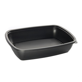 Plastic deli Container PP zwart 900ml 23x16,5cm (75 stuks) 