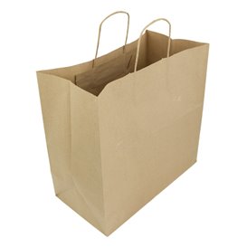 Papieren zak met handgrepen kraft Plat 70g/m² 26+18x26cm (250 stuks)