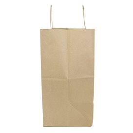 Papieren zak met handgrepen kraft Plat 70g/m² 26+18x26cm (250 stuks)