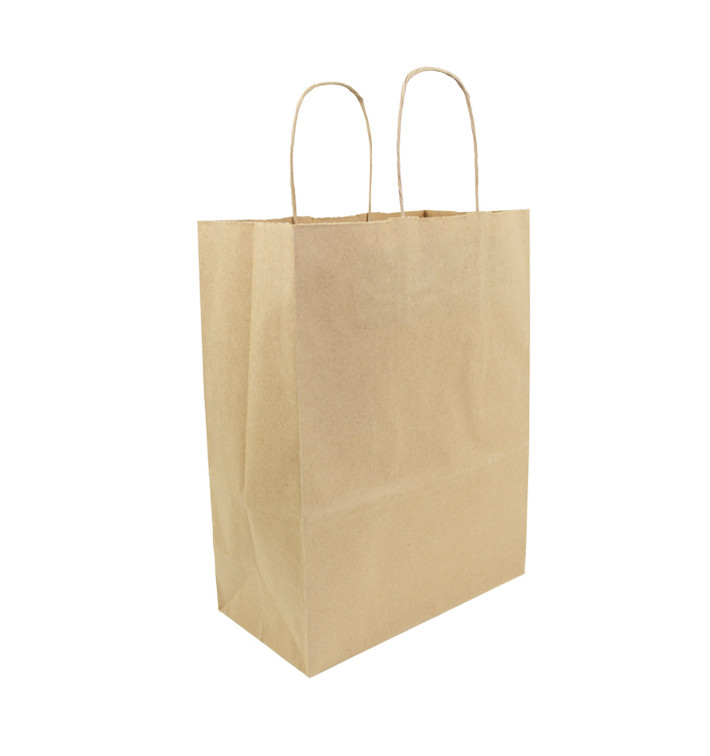 Papieren zak met handgrepen kraft Hawanna 100g/m² 24+12x31cm (250 stuks) Papieren zak met handgrepen kraft Hawanna 100g/m² 24+12x31cm (250 stuks)