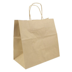 Papieren zak met handgrepen kraft Hawanna 100g/m² 28+16x27cm (50 stuks) 