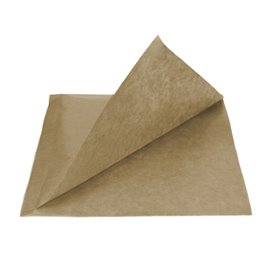 Papieren voedsel zak Vetvrij opening L vormig 12x12,2cm Naturel (100 stuks)