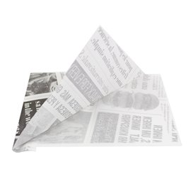 Papieren voedsel zak Vetvrij Opened 2L "News" 15x16cm (250 stuks) 