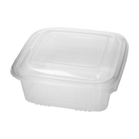 Plastic scharnierende Deli-Container microgolfbaar PP Vierkant 750ml (50 stuks) 