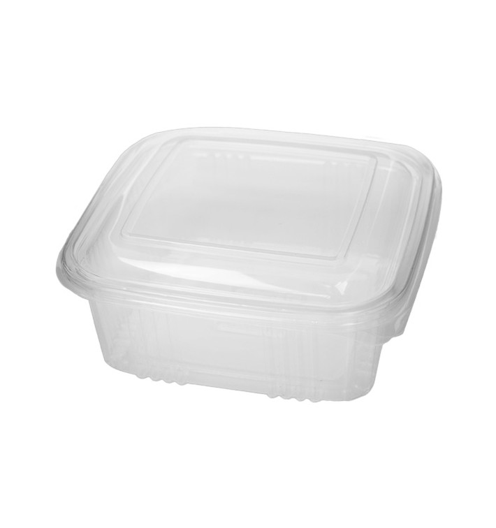 Plastic scharnierende Deli-Container microgolfbaar PP Vierkant 750ml (50 stuks) Plastic scharnierende Deli-Container microgolfbaar PP Vierkant 750ml (50 stuks)