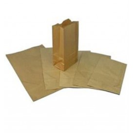Papieren zak zonder handvat kraft bruin 15+9x28cm (1000 stuks)