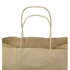 Papieren zak met handgrepen kraft Hawanna 100g/m² 28+16x27cm (50 stuks) 