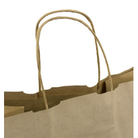 Papieren zak met handgrepen kraft Hawanna 100g/m² 32+20x32cm (200 stuks)