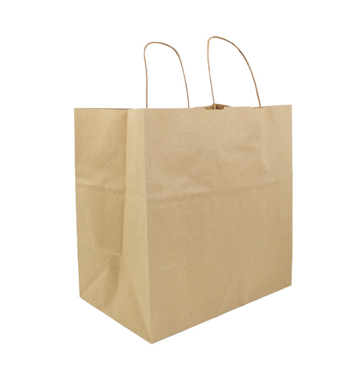 Papieren zak met handgrepen kraft Hawanna 100g/m² 32+20x32cm (50 stuks) Papieren zak met handgrepen kraft Hawanna 100g/m² 32+20x32cm (50 stuks)