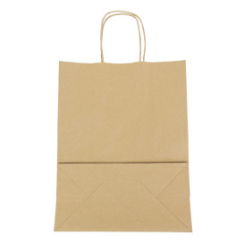 Papieren zak met handgrepen kraft Hawanna 100g/m² 24+12x31cm (50 stuks) 