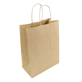 Papieren zak met handgrepen kraft Hawanna 100g/m² 24+12x31cm (50 stuks) 