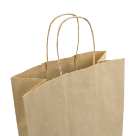 Papieren zak met handgrepen kraft Hawanna 100g/m² 24+12x31cm (50 stuks) 