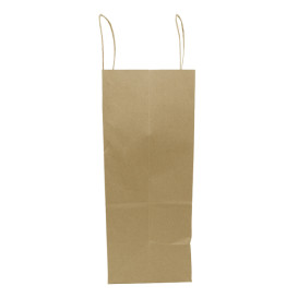 Papieren zak met handgrepen kraft bruin 100g/m² 25+13x33cm (25 stuks) 