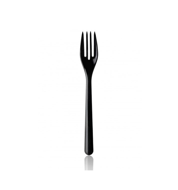 Plastic vork Premium zwart 18,5cm Plastic vork Premium zwart 18,5cm