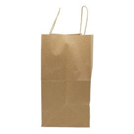 Papieren zak met handgrepen kraft bruin 90g/m² 32+16x31cm (50 stuks)