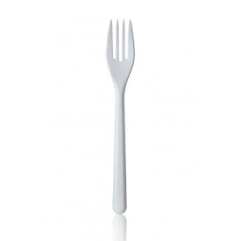 Plastic vork Premium wit 18,5cm 
