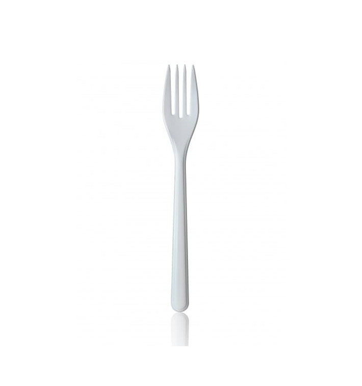 Plastic vork Premium wit 18,5cm Plastic vork Premium wit 18,5cm
