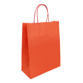 Papieren zak met handgrepen kraft rood 100g/m² 25+11x31cm (250 stuks) 
