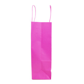 Papieren zak met handgrepen fuchsia 100g/m² 25+11x31cm (25 stuks) 