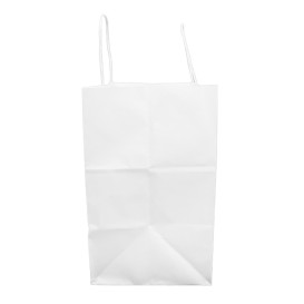 Papieren zak met handgrepen kraft wit 100g/m² 30+18x29cm (200 stuks)