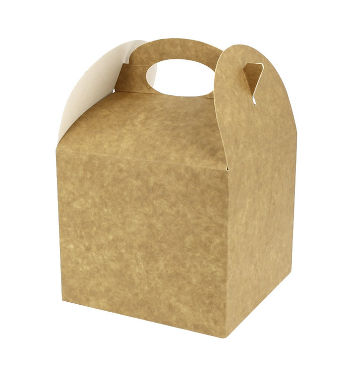 Papieren menu doos kraft 131x131x115mm (25 stuks) Papieren menu doos kraft 131x131x115mm (25 stuks)