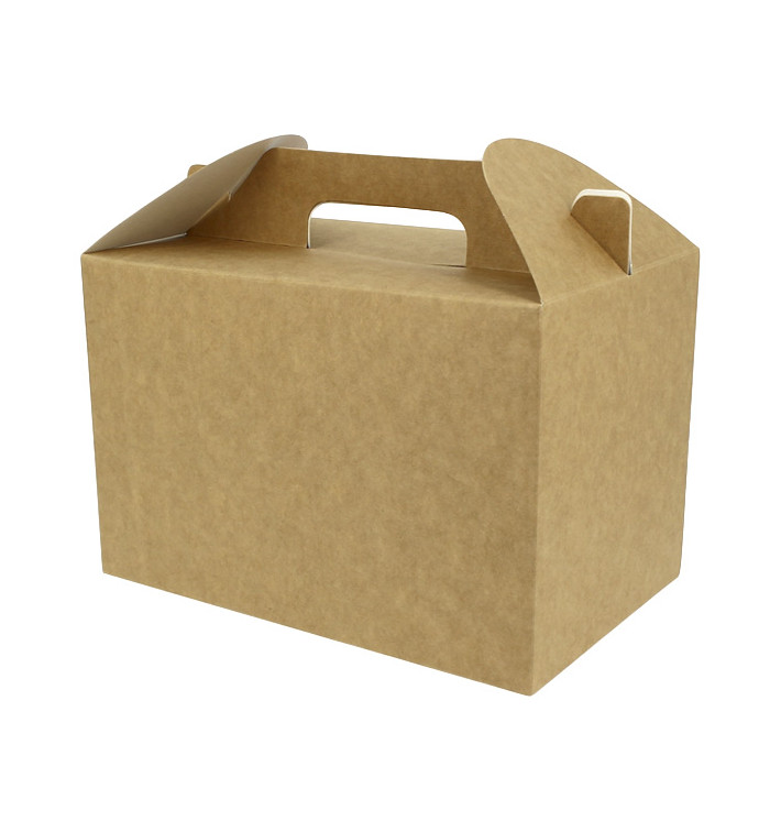 Paper Menu Box Kraft 22,5x14,5x15cm (150 stuks) Paper Menu Box Kraft 22,5x14,5x15cm (150 stuks)