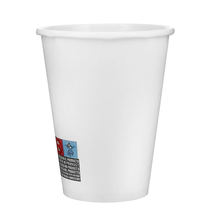 Papieren beker wit 12 Oz/360ml Ø8,9cm (600 stuks) Papieren beker wit 12 Oz/360ml Ø8,9cm (600 stuks)