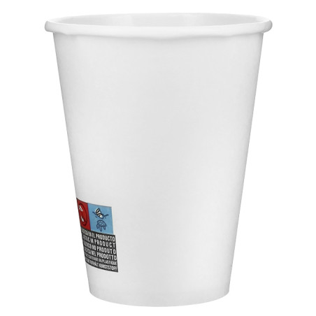 Papieren beker wit 12 Oz/360ml Ø8,9cm (600 stuks)