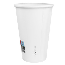 Papieren beker 20 Oz/600ml wit Ø9,4cm (320 stuks)