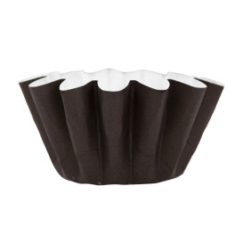 Bakvorm van papier bruin Ø8x6,5 cm (15 stuks) 