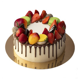 Papieren Cake cirkel goud en wit 18cm (100 stuks) 