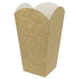 Paper Popcorn Box Medium Size Kraft 90g 7,8x10,5x18cm (25 Units) 