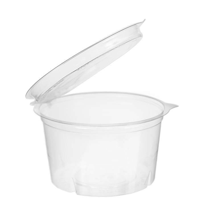 Plastic Container APET Rond vormig transparant 400ml Ø12cm (480 stuks) Plastic Container APET Rond vormig transparant 400ml Ø12cm (480 stuks)