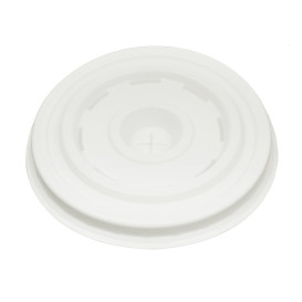 Plastic PS Deksel met rietsleuf voor beker Ø7,3cm (1000 stuks)