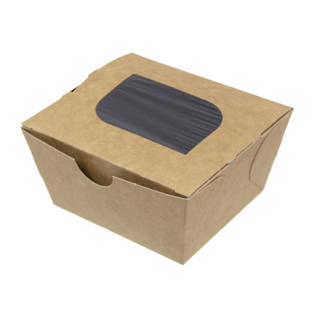 Papieren take-out Container "Premium" 11x10x5,5cm 400ml (500 stuks)