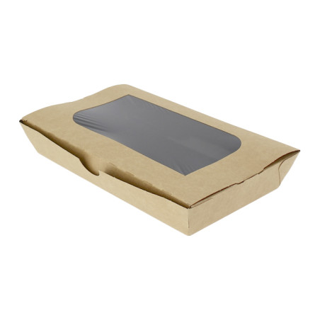 Papieren take-out Container "Premium" 21x13x3,5cm 730ml (300 stuks)