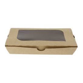 Papieren take-out Container "Premium" 21x13x3,5cm 730ml (300 stuks)